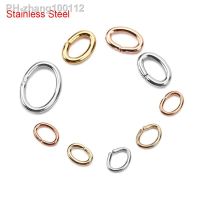 100pcs Oval Strong Stainless Steel Gold Color Jump Rings Split Rings Connectors For Jewelry Making Bracelet Necklace Findings