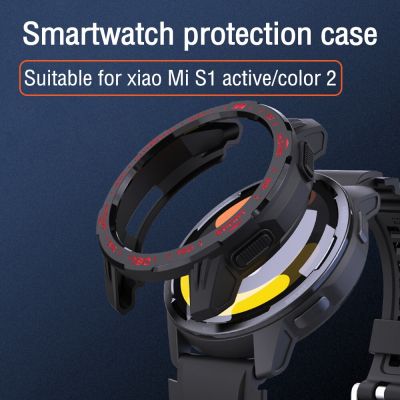All-inclusive Protective Case for Xiaomi Watch S1 Active/Xiaomi Watch Color 2 Bumper Shell Comfortable Durable Watch Accessories Picture Hangers Hooks