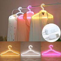 Usb Neon Light Coat Clothing Hanger Lights Lighting Pants Storage Rack Scarf Clothes Storage Led Lights For Bedroom