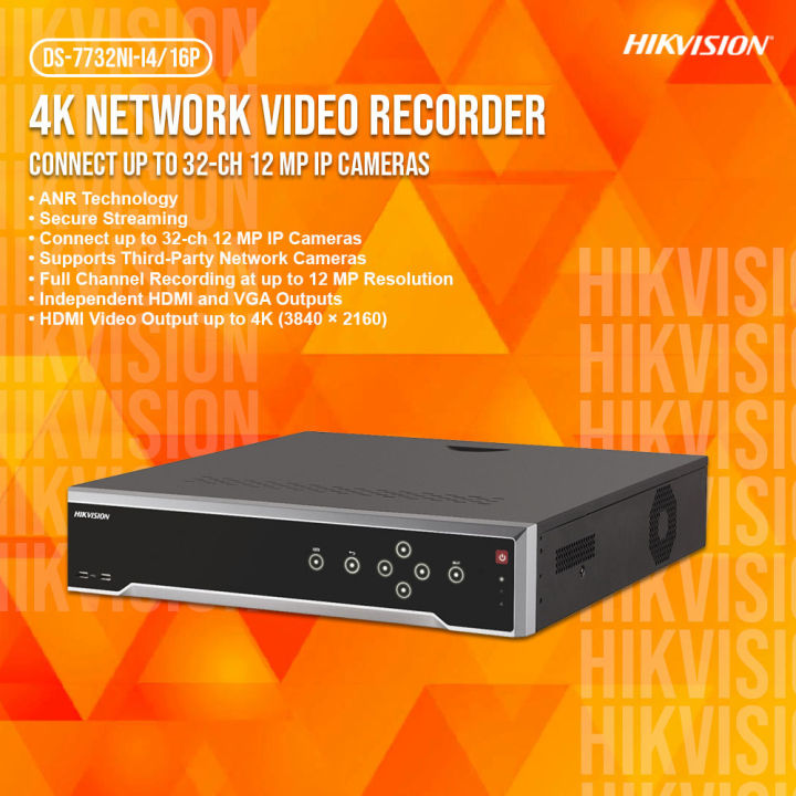 Hikvision DS-7732NI-I4(B) 32-ch 1.5U 4K NVR | Hikvision | DS-7732NI-I4 ...