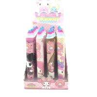 【6】 Anime Sanrio Kulomi pen-shaped eraser cartoon pink cute rabbit rainbow pencil shape chip removal