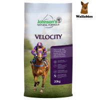 อาหารม้า Johnson’s VELOCITY (20KG.)อาหารพลังงานสูงที่ออกแบบมาสำหรับม้าแข่ง และม้าที่ต้องการประสิทธิภาพสูง