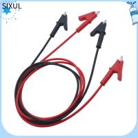 SIXUL 2Pcs สีแดงสีดำ คลิปจระเข้ 39 "/1เมตรค่ะ 10A 1000V สายจั๊มเปอร์ การทดสอบการทดสอบ คลิปจระเข้ไฟฟ้า เครื่องมือดิจิทัลดิจิทัล