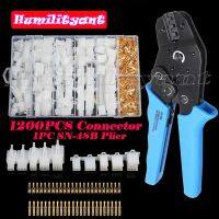 ▨▪❂ 1200PCS Housing Wire Connectors Male Female Bare Terminals Automobile Kit with 1PC SN-48B Crimp Plier