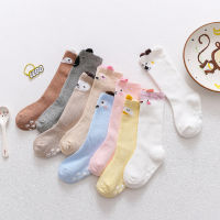 Cartoon baby socks qiu dong antiskid glue in their newborn baby socks cotton knee-high socks wholesale