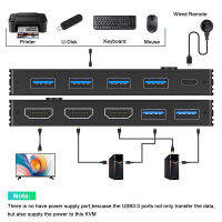 เกมสวิทช์ USB Hub S Plitter อะแดปเตอร์มัลติฟังก์ชั่2พอร์ต HDMI KVM สวิทช์ Plug And Play 2In1ออก8พัน 60เฮิร์ต2ชิ้นแบ่งปัน1จอภาพ