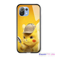 UCUC เคสใส่โทรศัพท์สำหรับ Xiaomi MI 11 Lite (4G + 5G) การ์ตูนสำหรับหญิงพ็อกเก็ตมอนสเตอร์ Pokémon นักสืบสำหรับผู้หญิงกันกระแทกกระจกเทมเปอร์กลับเคสโทรศัพท์