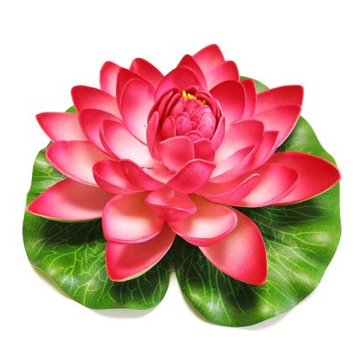 10/18cm Floating Artificial Lotus Flowers Fake Plants DIY Water Lily Micro Landscape Decor Wedding Party Garden Pond Decoration