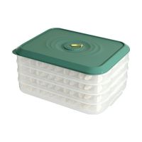Large-capacity dumpling box home refrigerator frozen sealed fresh-keeping multi-layer quick-frozen food wonton storage box