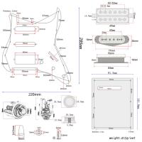 WDBEST กีต้าร์ไฟฟ้า Pickguard 3-Ply HSH รถปิ๊กการ์ดสำหรับกีตาร์