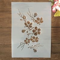 A4 29cm Simple Plum Branch DIY Layering Stencils Wall Painting Scrapbook Coloring Embossing Album Decorative Template Rulers  Stencils