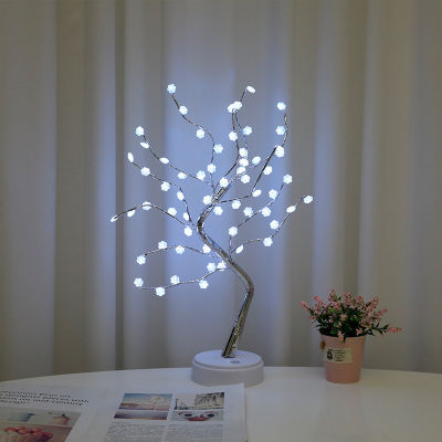 LED Night Light Christmas Tree Atmosphere Night Lamp Bedside Lamp For Home Kids Bedroom Decor Fairy Lights USB Holiday Lighting