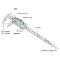 คาลิเปอร์ดิจิตอล150มม. ดิจิตอลอิเล็กทรอนิกส์เหล็กเวอร์เนียคาลิปเปอร์ไมโครมิเตอร์โลหะ T2p เครื่องมือวัด