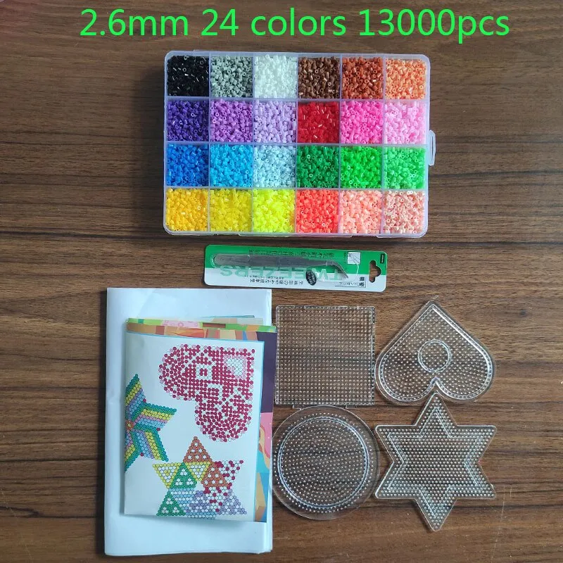 4pcs/set 2.6mm Mini Hama Beads Pegboard Template Board Educational DIY  Making Material Board Perer/Fuse Beads