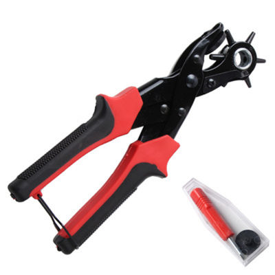 【มาใหม่ล่าสุด】หนัง Hole Punch ชุดเครื่องมือ Heavy Duty โรตารี่ Puncher Multi Hole ขนาด Puncher สำหรับเข็มขัดปลอกคอผ้า DIY หัตถกรรม Hole puncher