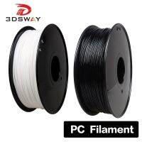 ☃№✕ 3DSWAY PC 1.75mm Filament 1kg Polycarbonate Toughness Consumables Black White Transparent Material for 3D Printer Multi-Colors