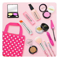 Girl Pretend Play Make Up Toy Simulation Cosmetics Pink Makeup Set Princess Beauty Plastic Play House Toy Lipstick Eyeshadow