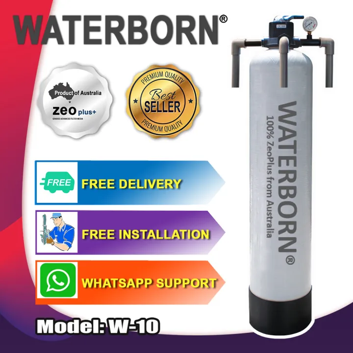 WATERBORN W-10 Master Filter Outdoor Filter with Australia Zeoplus Media (Warranty : Body Vessel - 10 Years, MPV & Accessory - 1 Year)