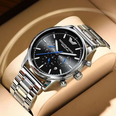 Swiss nd POEDAGAR Men Watch Waterproof Luminous Sport Chronograph Stainless Steel Watches Man Luxury Fashion Quazt Wristwatch