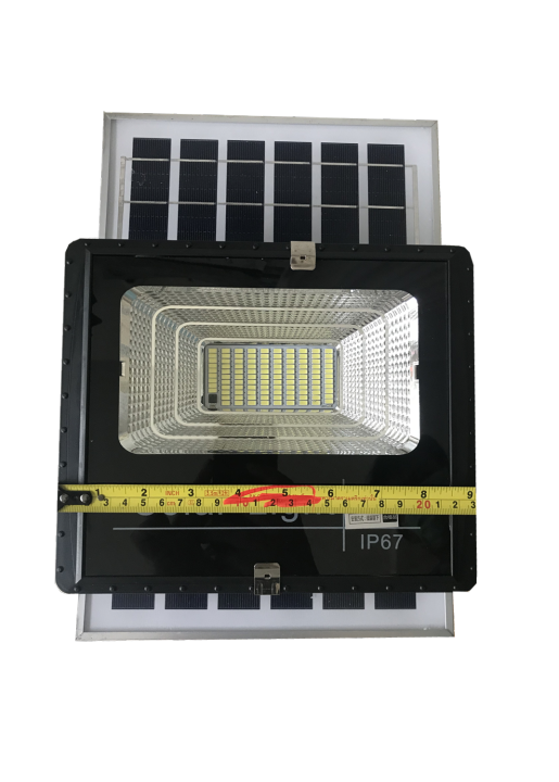 first-lightโซลาเซลล์-solar-lightsolar-lights-ไฟสปอตไลท์-กันน้ำ-ไฟ-solar-cell-65w-แสงสีขาว-ใช้พลังงานแสงอาทิตย์-โซลาเซลล์-outdoor-waterproof-remote-control-light-การควบคุมระยะไกลไฟสปอตไลท์-กันน้ำ-ip67