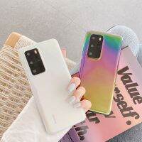 （HOT) หัวเว่ย Mate40Pro เคสมือถือหยดน้ำเลเซอร์สีสันสดใส P30P40 การไล่ระดับสี PC เคสแข็งใช้ได้ 12