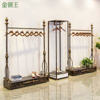 [COD] floor-standing bedroom hanging clothes gantry home decoration cabinet store shelf display