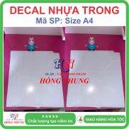 Xấp 100 Tờ Decal Trong A4 - Giúp Bạn In Tem Nhãn, Ghi Chú