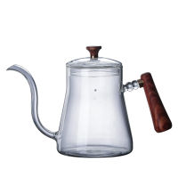 Coffee Pot Glass Turkish Coffee Kettle Tea Maker Long Dripper Nozzle Coffee Drip Kettle Multiple Colour Coffee Pot with Curved