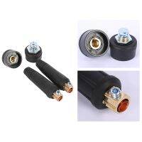 1 Set of Black European Style Electric Welding Machine Cable Connector DKJ Quick Connector Plug Socket