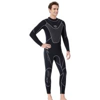 Dive＆Sail Black Full-Body Men 3Mm Neoprene Wetsuit Surfing Swimming Diving Suit Triathlon Wet Suit For Cold Water Scuba Snorkeling Spearfishing