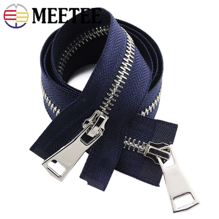 meetee-5-metal-zippers-cm-double-slider-long-open-end-zip-down-jacket-coat-diy-garment-sewing-accessories-tailor-tools