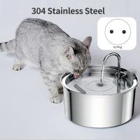 Cat Water Fountain,3.2L/108Oz Automatic Stainless Steel Pet Fountain Dog Water Dispenser, Ultra-Quiet Pump