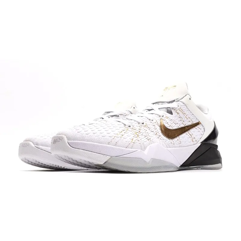 ↂ☈❒ Kobe Bryant 7 White Black Gold Oem Sports Basketball Shoes For Men High  Quality Sneakers With Box | Lazada Ph