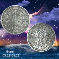 2022 Mercury Gemini Collection Bronze Gift Decorative 12 Constellation Astrology Token Challenge Commemorative Coin Value