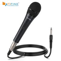 Fifine Dynamic Microphone for Speaker Vocal Microphone for Karaoke with OnOff Switch Includes 14.8ft XLR to 14 Connection