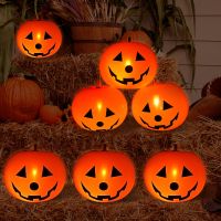 MA1MBB 5Pcs Halloween LED Glowing Balloons Horror Ghost Pumpkin Latex Ballon Party Decorations for Home Indoor Outdoor Kids