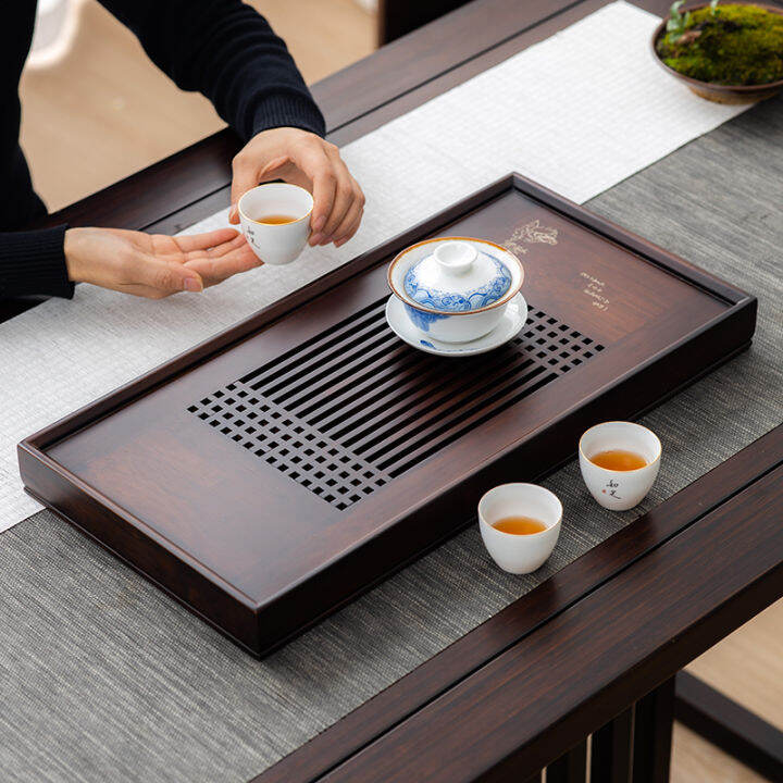 Simple small tea tray household drainage drain tea table oneperson water storage tea set tray