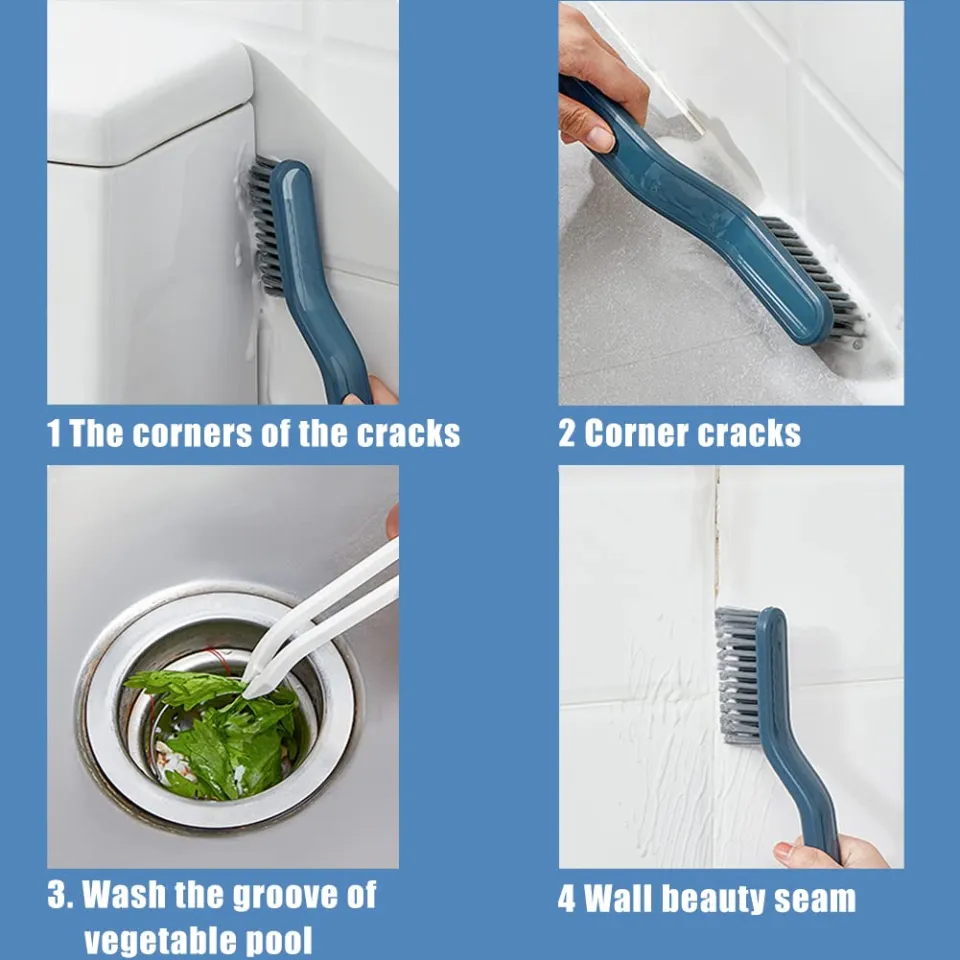 2 in 1 Multifunctional Floor Seam Brush,Corner Gap Cleaning Tools for  Cleaning Tile, Shower, Window, Door Track, Floors