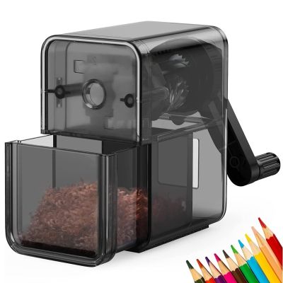 Pencil Sharpener Black Manual Pencil Sharpener with Stronger Helical Blade to Fast SharpenIdeal for No.2/Colored/Art Pencils
