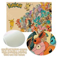 Anime Pokemon All The Characters Peripherals Posters Vintage Picture Art Wall Pikachu Eeveelutions Canvas Painting Gift For Kids