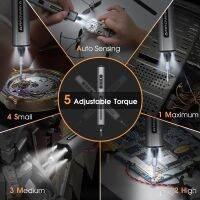 ARROWMAX ไขควงไร้สายแบบชาร์จไฟได้ชุดไขควงไฟฟ้าตรวจจับแรงบิดร่างกายอัจฉริยะอัจฉริยะที่วัดได้ (SES Pro Black)