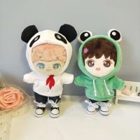 20cm Star Idol Doll Green Frog White Panda Hooded Sweater Suit 20cm Idol Dolls Replaceable Clothes Accessories(without Doll)
