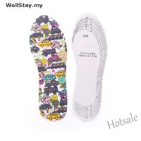 【hot sale】☢ D18 [WellStay] 1 Pair cute cartoon DIY cutg insoles kids soft silicone shoes insoles [MY]