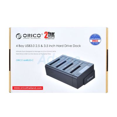 ORICO 6648US3-C 2.5/3.5" Docking 4 bays USB3.0 + Clone 1:3 - Black ของแท้