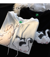 Chic Clothing เสื้อฮู้ด เสื้อแขนยาวอบอุ่น หลวมและสบาย ทันสมัย คลาสสิค วินเทจ แฟชั่น WWY2391LFK 38Z230920