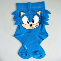 New Fashion Uni Casual Cartoon Sonic The Hedgehog Character Painting Design Cotton Ankle Socks Harajuku Socks