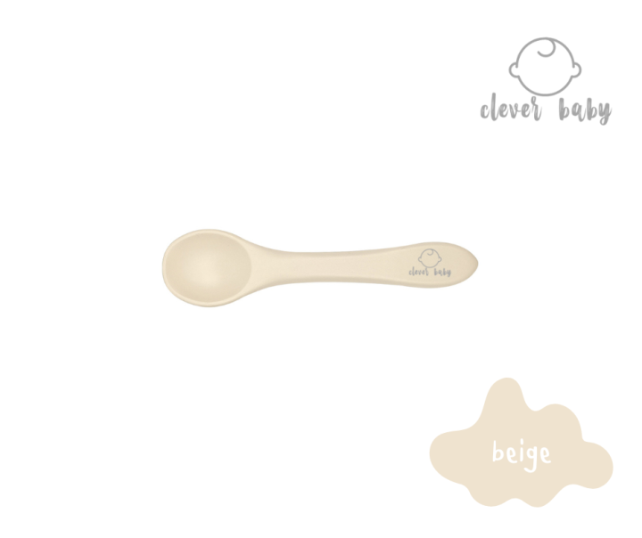 clever-baby-store-ช้อนซิลิโคนฝึกทานอาหาร-ช้อนซุป-ทานอาหารมื้อแรก-blw-silicone-spoon-6m