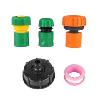 Garden Irrigation 60mm Tank Tap Adapter Garden 1/2" 3/4" 1" Pipe Connector Plastic Water HoseAdapter Replacement Valve Fittings Watering Systems  Gard