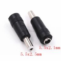 Connector For Dc Power Adapter Connector Plug Conversion Head Jack Female Socket 5.5*2.1mm Turn To Male 5.5*2.5mm  Wires Leads Adapters