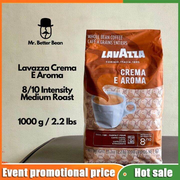Lavazza Crema e Aroma Whole Bean Coffee Medium Roast Intensity 8/10 2.2LB 1KG (Pack of 1